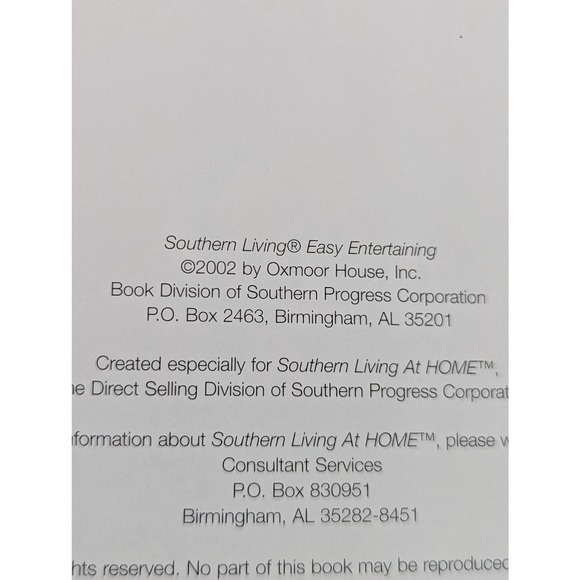 Vintage 2002 Southern Living Easy Entertaining Cookbook - Picture 4 of 6